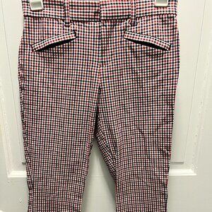 GAP Signature Skinny Ankle pants in red/black plaid, size 0